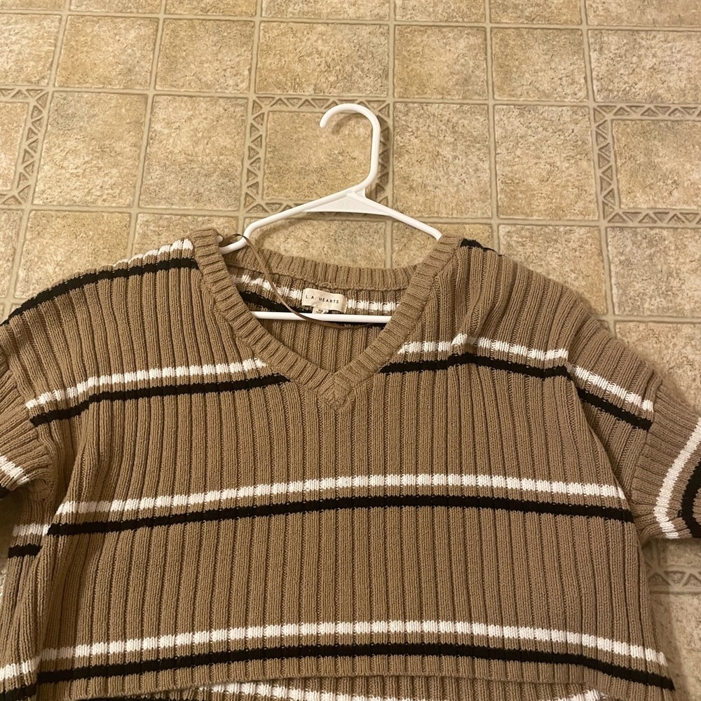 stripped pacsun cropped sweater